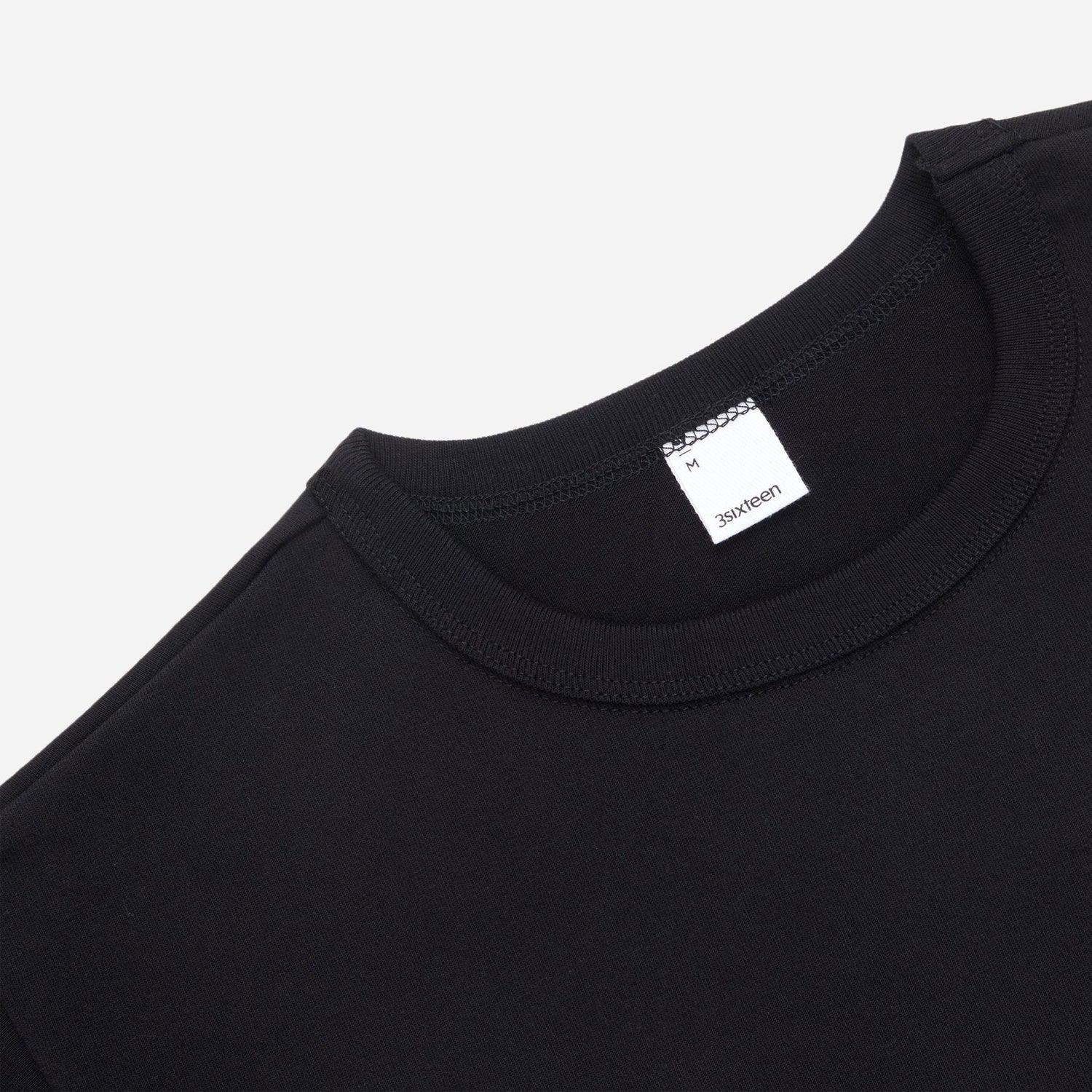Heavyweight Plain T-shirt - Black - Image 3