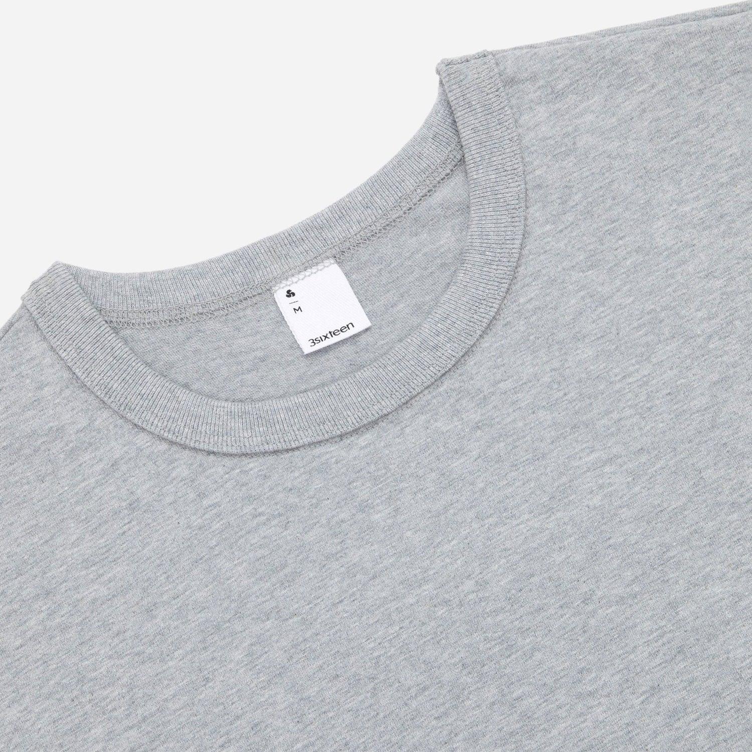 Heavyweight Plain T-Shirt - Grey - Image 3