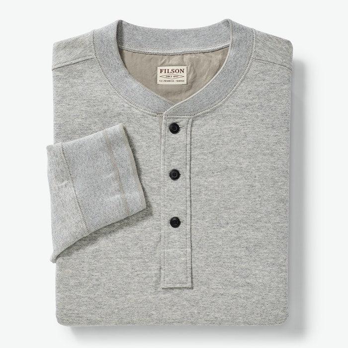 Double Layer Henley - Heather Grey - Image 3