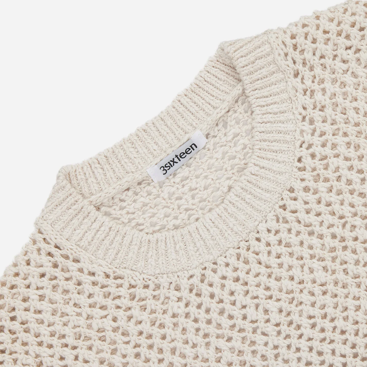 Knit T-Shirt - Ecru - Image 3